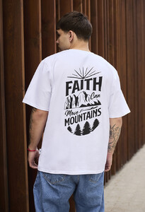 Фото - Оверсайз футболка з принтом на спині Staff faith oversize - Men box