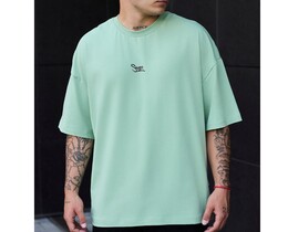 Фото - Оверсайз футболка м'ятного кольору Staff mint logo oversize - Men box