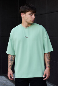 Фото - Оверсайз футболка м'ятного кольору Staff mint logo oversize - Men box