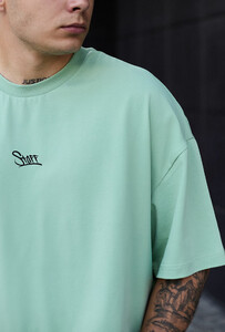 Фото - Оверсайз футболка м'ятного кольору Staff mint logo oversize - Men box