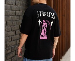 Фото - Футболка з принтом на спині Staff fearless oversize - Men box