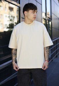 Фото - Футболка бежевого кольору Staff milk basic oversize - Men box