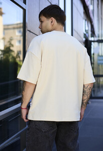 Фото - Футболка бежевого кольору Staff milk basic oversize - Men box