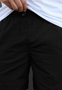 Фото - Однотонні пляжні шорти чорного кольору Staff black basic - Men box