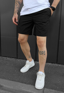 Фото - Однотонні пляжні шорти чорного кольору Staff black basic - Men box