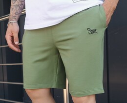 Фото - Зелені трикотажні шорти Staff green logo - Men box