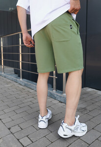 Фото - Зелені трикотажні шорти Staff green logo - Men box