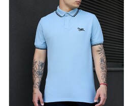 Фото - Светло-голубое поло с лого Staff light blue logo - Men box