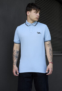 Фото - Світло-блакитне поло з лого Staff light blue logo - Men box