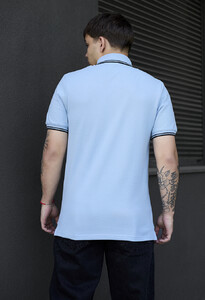 Фото - Світло-блакитне поло з лого Staff light blue logo - Men box