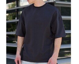 Фото - Темно-сіра футболка Staff dark gray oversize premium - Men box