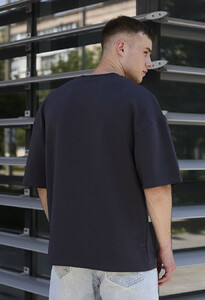 Фото - Темно-сіра футболка Staff dark gray oversize premium - Men box
