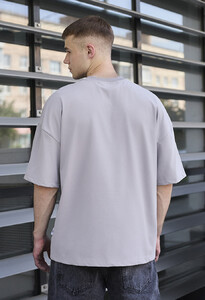 Фото - Базова оверсайз футболка Staff gray basic oversize - Men box