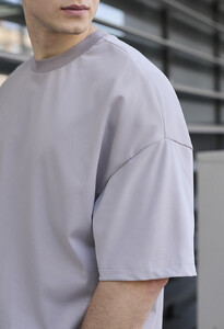 Фото - Базова оверсайз футболка Staff gray basic oversize - Men box