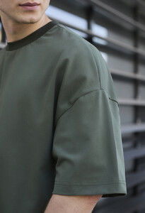 Фото - Чоловіча оверсайз футболка Staff khaki basic oversize - Men box