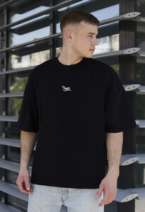 Фото - Чорна футболка з лого Staff black logo oversize - Men box