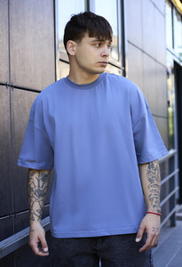 Фото - Всесезонна синя футболка Staff blue basic oversize - Men box