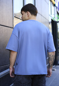 Фото - Всесезонна синя футболка Staff blue basic oversize - Men box