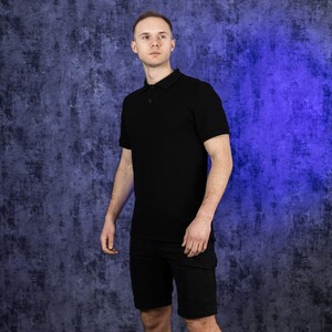 Фото - Черное однотонное поло Pobedov Loft Batal - Men box