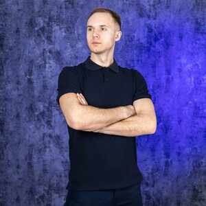 Фото - Повседневное поло Pobedov Loft Batal темно-синего цвета - Men box