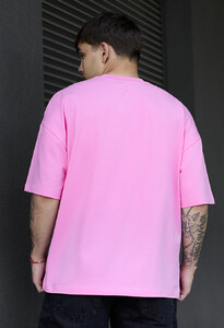 Фото - Рожева оверсайз футболка Staff pink logo oversize - Men box