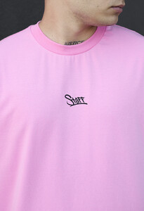Фото - Рожева оверсайз футболка Staff pink logo oversize - Men box