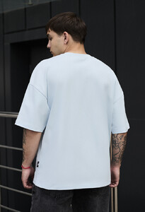 Фото - Світло-блакитна футболка Staff light blue logo oversize - Men box