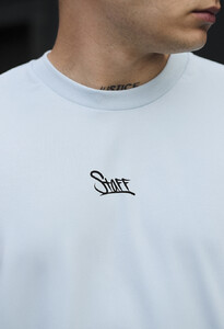 Фото - Світло-блакитна футболка Staff light blue logo oversize - Men box