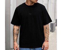 Фото - Чорна оверсайз футболка Staff reflective logo oversize - Men box
