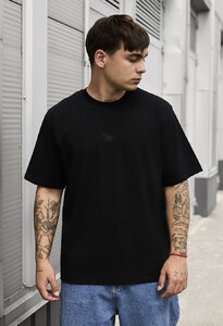 Фото - Чорна оверсайз футболка Staff reflective logo oversize - Men box