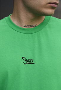 Фото - Зелена футболка з логотипом Staff green logo oversize - Men box