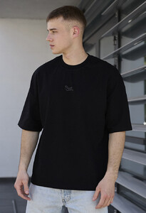 Фото - Чорна футболка з лого Staff black logo reflective oversize - Men box