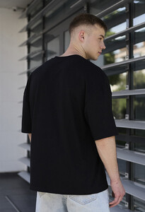 Фото - Чорна футболка з лого Staff black logo reflective oversize - Men box