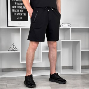 Фото - Бавовняні літні шорти Pobedov Griz чорного кольору - Men box