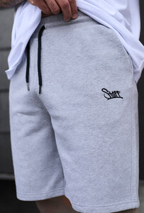 Фото - Бавовняні сірі шорти Staff dje melange logo - Men box