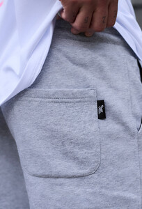 Фото - Бавовняні сірі шорти Staff dje melange logo - Men box