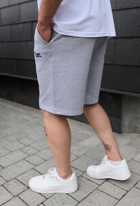 Фото - Бавовняні сірі шорти Staff dje melange logo - Men box