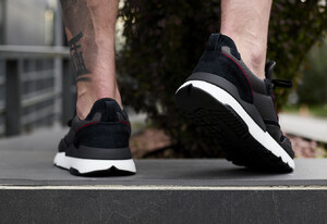 Фото - Сетчатые мужские кроссовки Staff black & dark gray & red - Men box