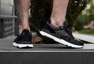 Фото - Сетчатые мужские кроссовки Staff black & dark gray & red - Men box