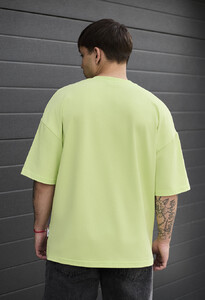 Фото - Футболка салатового кольору Staff light green logo oversize - Men box