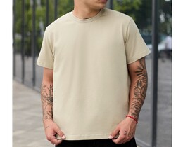 Фото - Бежево-оливкова футболка Staff pi beige olive - Men box