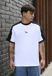 Фото - Чорно-біла оверсайз футболка Staff line logo oversize - Men box