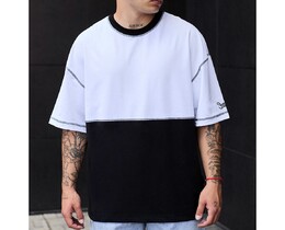 Фото - Чорно-біла футболка Staff bli black & white oversize - Men box