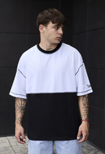 Фото - Чорно-біла футболка Staff bli black & white oversize - Men box