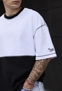 Фото - Чорно-біла футболка Staff bli black & white oversize - Men box