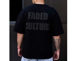 Фото - Чорна оверсайз футболка Staff faded culture oversize - Men box