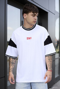 Фото - Оверсайз футболка з червоним лого Staff de oversize - Men box