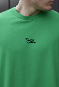 Фото - Брендована зелена футболка Staff green logo oversize - Men box