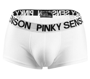 Фото - Чоловічі хіпси Pinky Senson однотонні бавовняні труси білого кольору - Men box