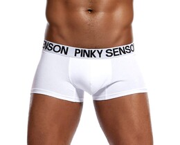 Фото - Трусы шорты Pinky Senson хлопковые. Цвет: белый - Men box